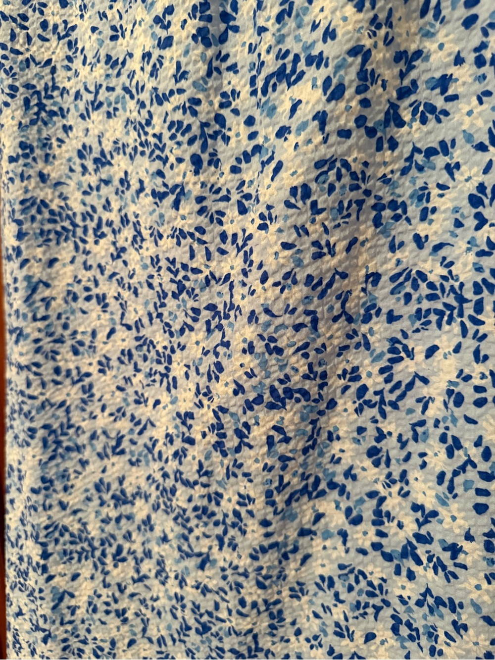THML Sleeveless Blue Floral Ruffle-Hem Mini Dress - Picture 5 of 6